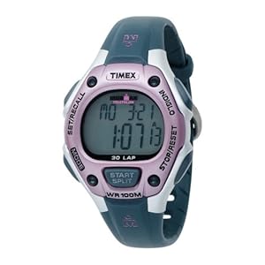 Timex Women's T5K020 Ironman Traditional 30-Lap Pink/Gray Resin Strap Watch