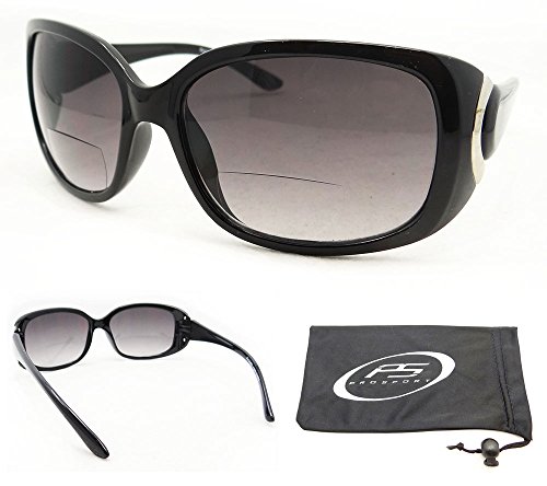 Classic Jackie O Bifocal Sunglasses for Women. Available readers are 1.50, 2.00, 2.50 and 3.00. Free Microfiber Cleaning Case Included.