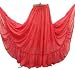 Red Bellydance Womens 4TU* Flared 4 Tier Chiffon Skirt Skirt