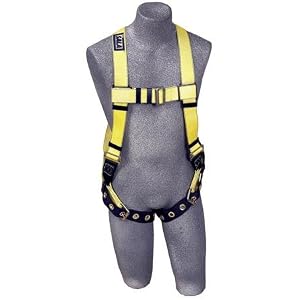 DBI/SALA Delta No-Tangle Harness with back D-ring and tongue buckle leg straps. Model 1102000