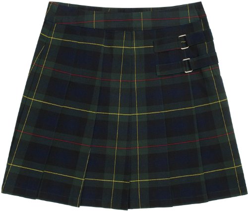 French Toast - Big Girls' Plaid Two-Tab Scooter, Green