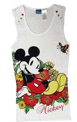 Mickey Mouse - Butterfly and Flower Rib T for women