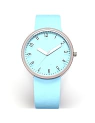 AMPM24 Fashion Women Lady Light Blue Dial Leather Sport Quartz Wrist Watch Gift WAA234