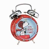 Peanuts It's Hero Time Twin Bell Alarm Clock