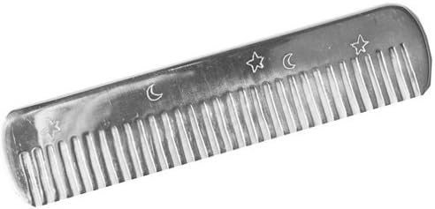 Loralin Design Sterling Silver Hand Engraved Baby Comb, Moon and Stars