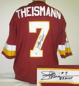 Joe Theismann Signed Washington Redskins Custom Jersey - 83 MVP