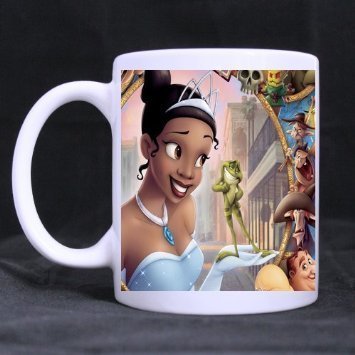 Smiling Face Custom princess and the frog Funny Coffee Mug Coffee Mug Ceramic Water Mug for Your Mom Dady Boy/Girl Friend 11 OZ Mug