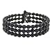 1928 Jewelry Vintage Jet Black Beaded Bracelet title=