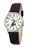 Disney Men's Goofy Bi-Color Cardiff Brown Croco Leather Strap Watch #0803C003D064S003