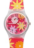 TimerMall OEM - Montre Enfants - Quartz - Caoutchouc - Circla Dial Colorful Fleur Bracelet caoutchouc analogique