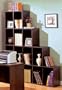 Cube Bookcase Unit In Espresso Finish
