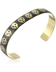 Mercedes Salazar "Fiesta" Handmade Skull Enamel Cuff Bracelet, 6"