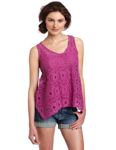 Democracy Women's Pull-On Sleeveless Tank Top, Purple, Large
