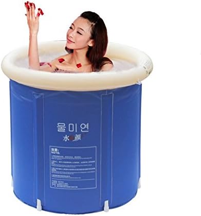 Portable Folding Bathtub for Massage,Spa and Sauna (Navy Blue)