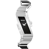 Seksy 4272 Swarovski Crystal Black Glitter Wavy Bracelet Watch