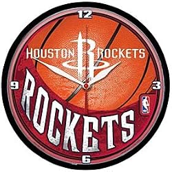 Houston Rockets Wall Clock - Basketball Sports Merchandise