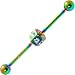 Tiffany Gem Rainbow Anodized Titanium Industrial Project Bar 32mm