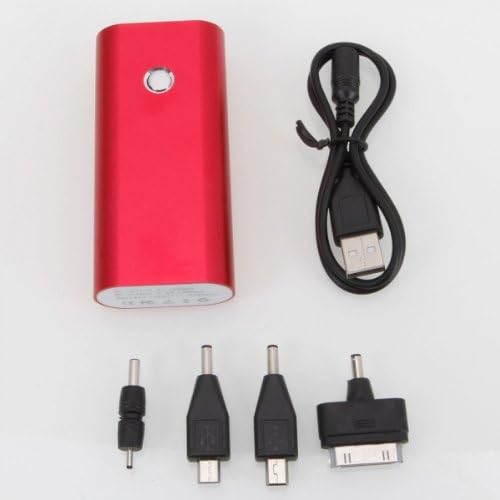 MarZey Big Red 5200mAh Flashlight Semicircular Mobile Power Bank Charger with LED Light for Motorola WX265