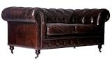 Chesterfield Sofa 3-Sitzer Antikleder style= Chesterfield Sofa 3-Sitzer Antikleder