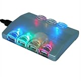 Hi-Speed 7 Port USB 2.0 Hub +Power AC Adapter for Sony Playstation 3 PS3 Slim Xbox 360 Nintendo Wii