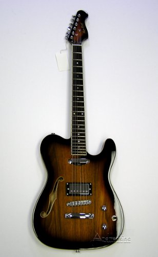 Play Guitar: Vintage Style Single Cut Away Semi-Hollow Body Electric Guitar
