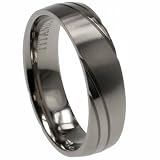 Titanium Ring w/ matte and shiny polish - Width: 5mm
