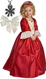 Winter Beauty Princess Dress-up Costume with Hair Bow and Wondercharms Necklace - MEDIUM (3-5)
