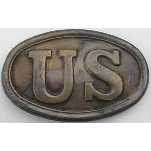 Solid Brass Civil War US Army Puppy Paw Belt Buckle