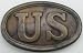 Solid Brass Civil War US Army Puppy Paw Belt Buckle