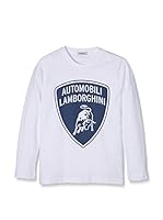 Automobili Lamborghini Camiseta Manga Larga (Blanco)