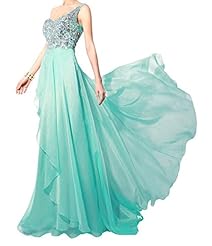 One Shoulder Chiffon Illusion  Evening Dress/Bridesmaid Dress/Prom Dress/Party Dress  With Rhinestones