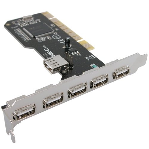 New 6 PORT USB 2.0 PCI Hub Card NEC High Speed 480MB