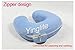 Yinglite Memory Foam Travel Neck Pillow U Shape , Ortho Therapy Neck Support Pillow with Velour Cover (Blue)