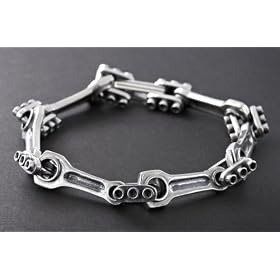 Men's Wildthings 9 Sterling Silver Connecting Rod Bracelet