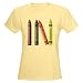Four Crayons Women's Light Colored T-Shirt Kids Women's Light T-Shirt by CafePress