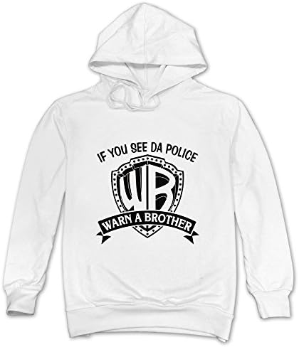 Zcycll Men's Warn A Brother I Can't Breathe White X-Large Hoodie
