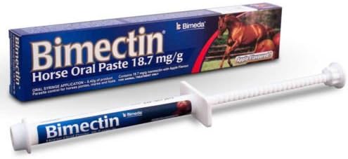 Bimectin Ivermectin Paste 1.87% Apple Flavored Horse Wormer 1 Tube
