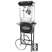 Deluxe 8oz Black Popcorn Maker Machine by Paramount - New Full Size 8 oz Popper & Cart