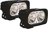 Vision X Lighting 9137742 Optimus Black Square 10W LED Flood Light - Pair [並行輸入品]
