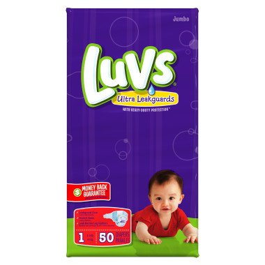 Luvs Jumbo Ultraleakguard Diapers - Size 1, 50 ct