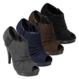 Journee Collection Peep Toe Platform Heel Bootie