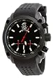 Military Special Forces Men's Black IP Silicone Strap Military Spec Chronograph Watch