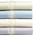 Mytex 400-Thread-Count 100% Cotton Organza Hem Sheet Set