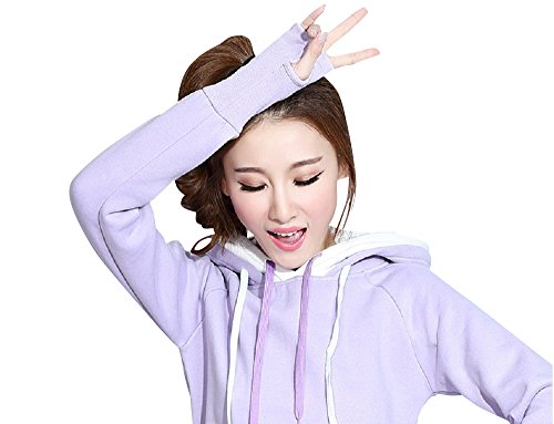 formanism カジュアル 重ね着風 シンプル 指穴付 プルオーバー パーカー