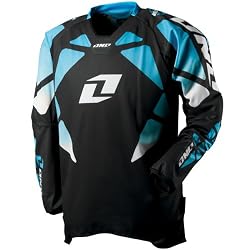 One Industries Race Men's Defcon MX Motorcycle Jersey - Black/Blue