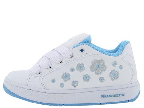 Heelys Cherry Blossom Roller Shoes (White / Blue / Silver) #7413