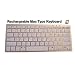 White Bluetooth Wireless Keyboard & Free USB MAC Charge cable for Apple iPad Macbook iPhone 4 iPhone 3GS/3G PC Sony PS 3