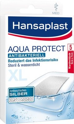 HANSAPLAST Aqua Protect XL Pflaster 6x7 cm 5 St Pflaster