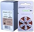 Power One Size 312 MERCURY FREE Hearing Aid Batteries (60 batteries)