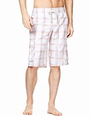 North Coast Painted Checked Cargo Swim Shorts